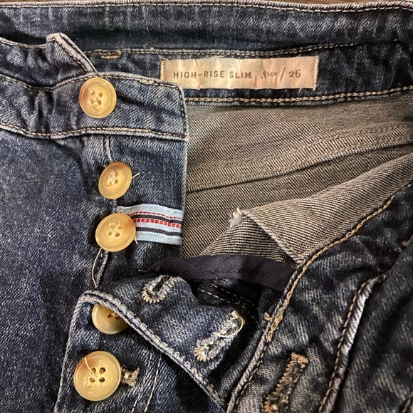 Anthropologie Pilcro and the Letterpress High Rise Slim Button Fly Jeans Size 26 - Picture 10 of 12